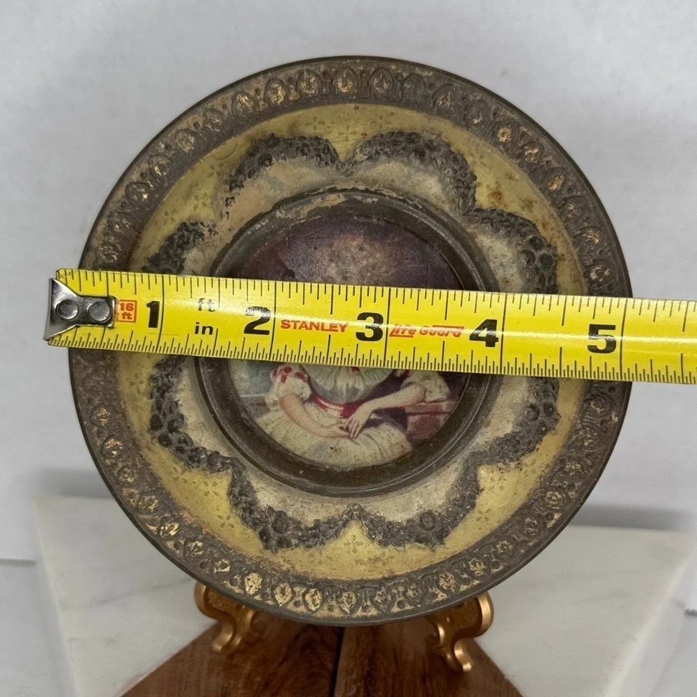 Antique Embossed Metal Meltis Limit Chocolate Tin Bedford, England